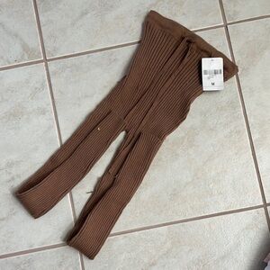 Forever 21 Brown Ribbed Leggings